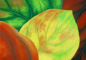 Autumn Leaves pastel by Lucy Arnold