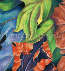 Leafscape pastel by Lucy Arnold