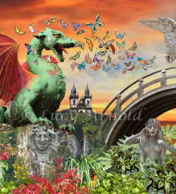 dragon fantasy digital art by Lucy Arnold