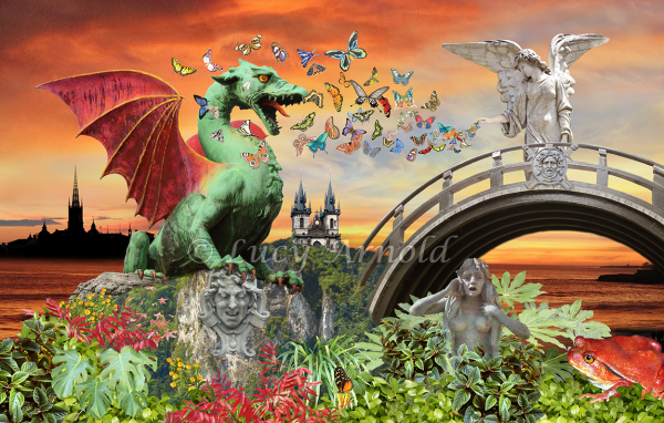dragon fantasy digital art by Lucy Arnold
