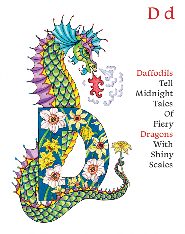 D is for Dragon and Daffodils