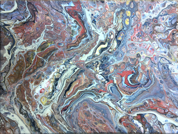 poured acrylic by Lucy Arnold