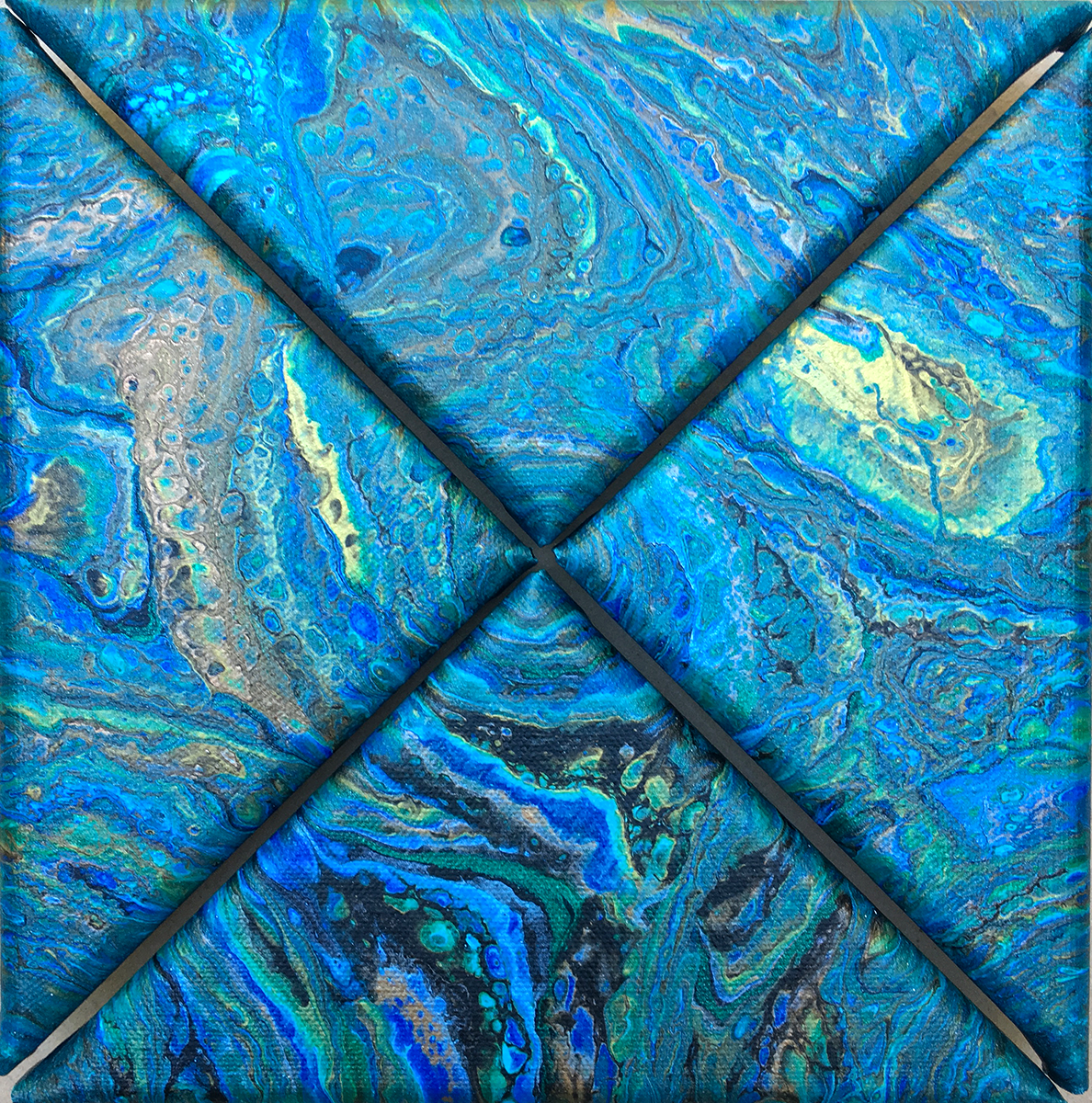 Poured acrylic by Lucy Arnold