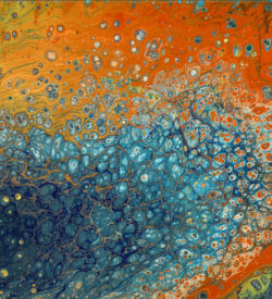 poured acrylic by Lucy Arnold