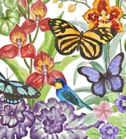 tropical paradise watercolor by Lucy Arnold