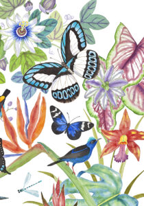 tropical paradise watercolor by Lucy Arnold